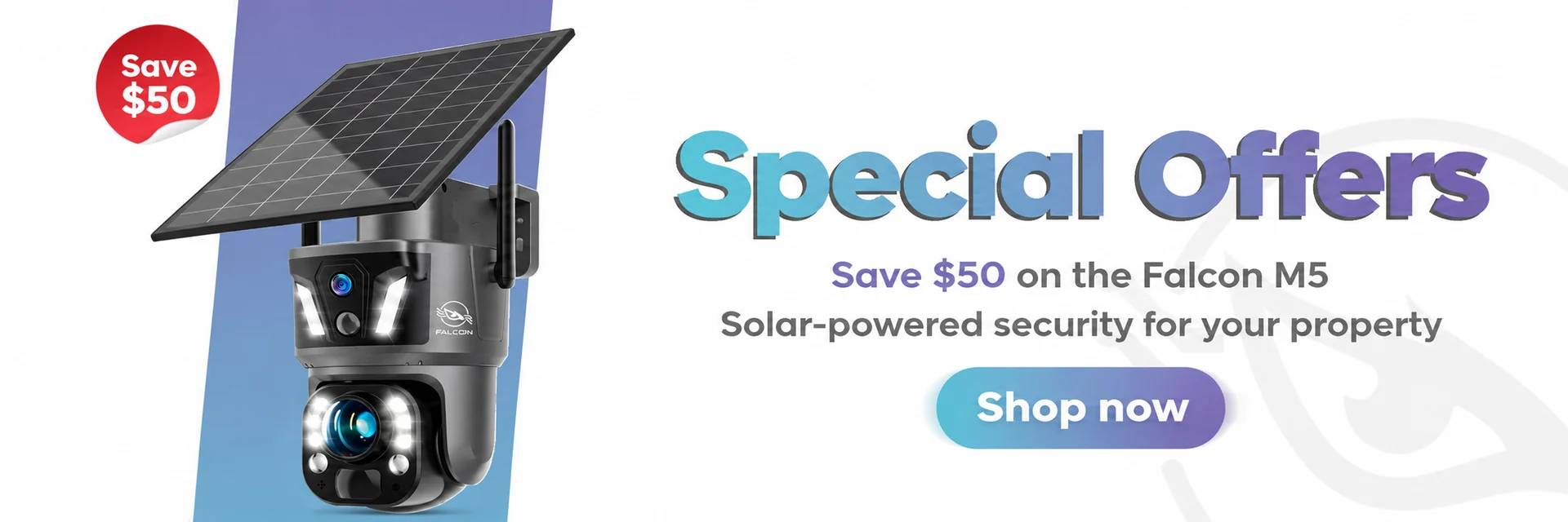 Special offers — save $50 on the Falcon M5. Shop now.