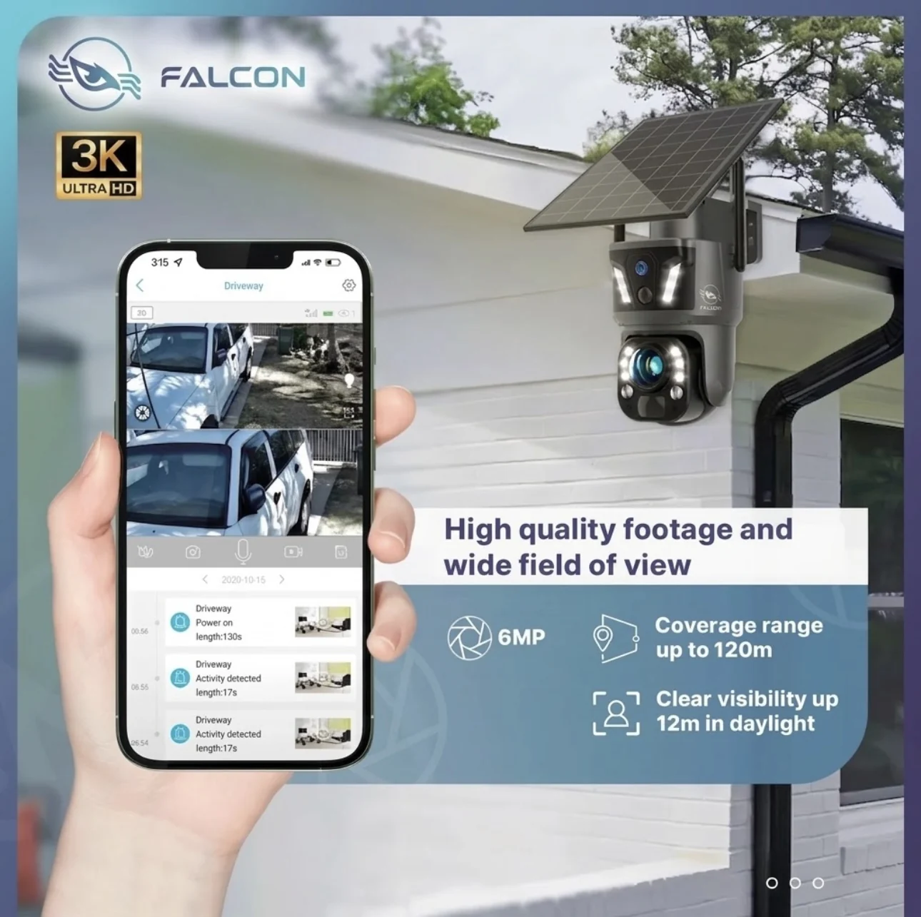Remote monitoring with two live camera views in the UBOX app