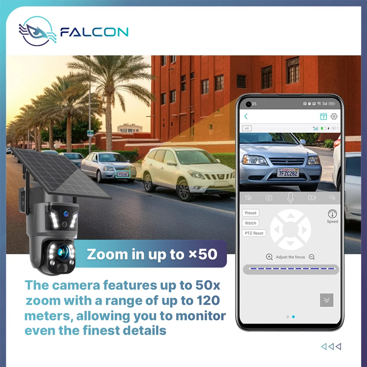 Falcon M5 zoom demonstration